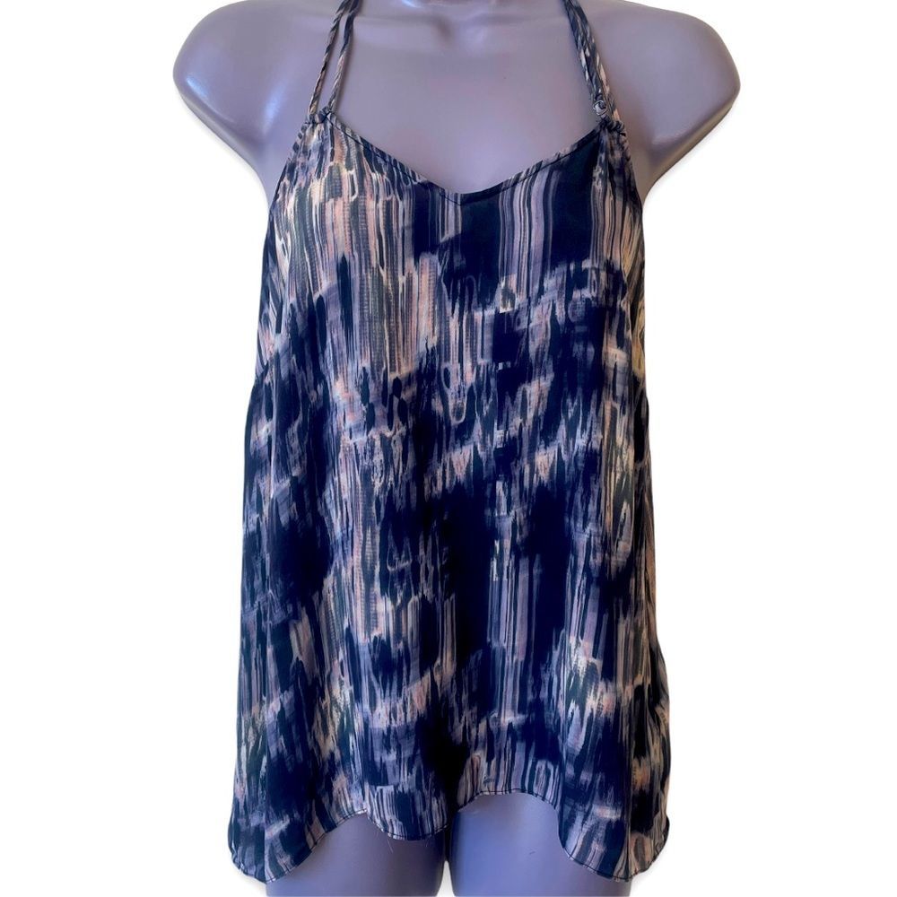 Rebecca Minkoff silk pattern multicolored strap top small
